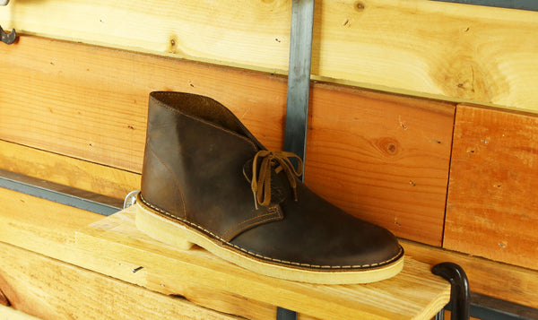 Waxy leather desert sales boots