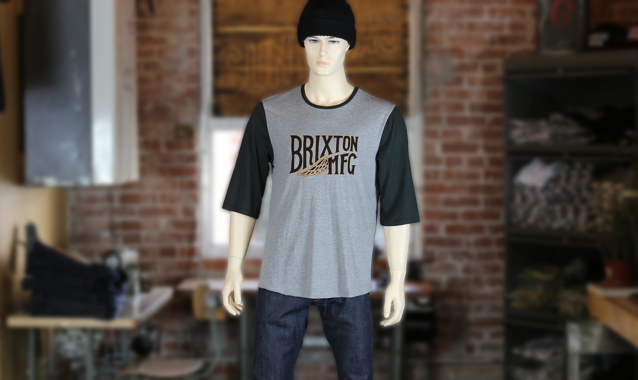 Brixton'S Heather Grey/Black Cotton Coventry