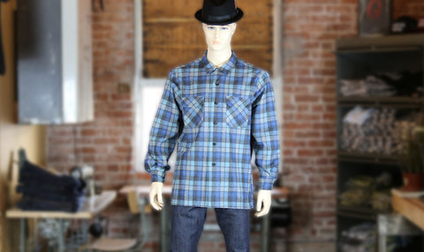 Pendleton'S Blue Wool Board Shirt