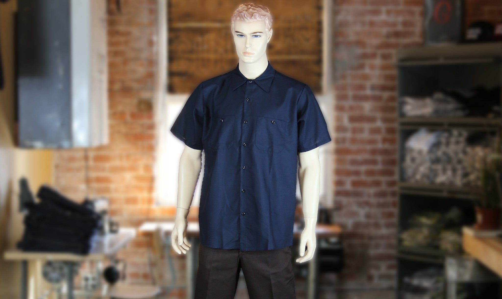 Redkap'S Navy Polyester Blend Industrial Work